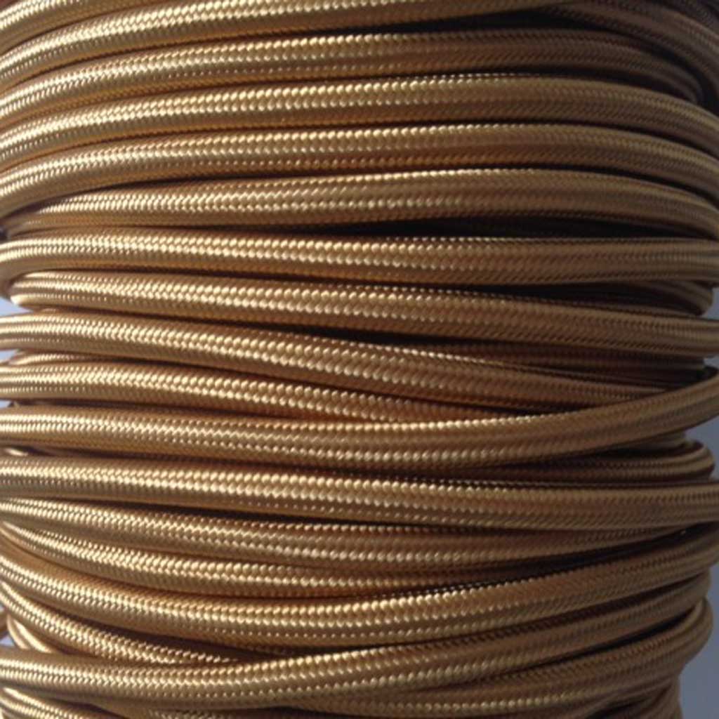 Cable eléctrico textil color champagne Cable eléctrico textil color champagne