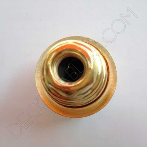 Portalámparas dorado latón E14 con arandelas