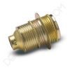 Portalámparas dorado latón E14 con arandelas