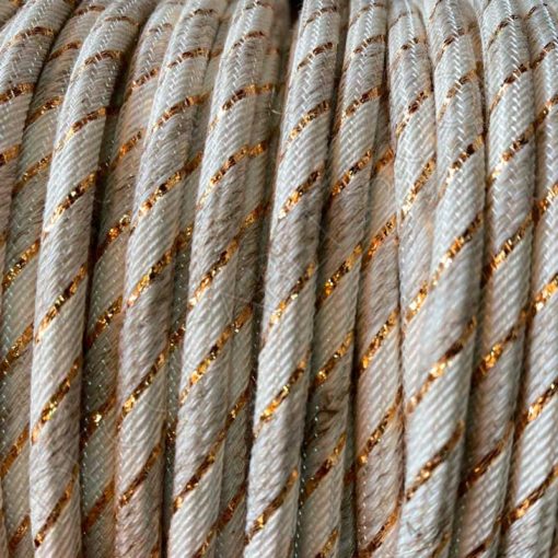Cable textil eléctrico lino y cobre