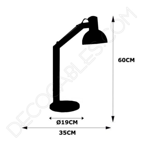 Lámpara flexo de escritorio estilo nórdico modelo Darci (blanco) 4 Flexo lámpara de escritorio estilo nórdico modelo Darci