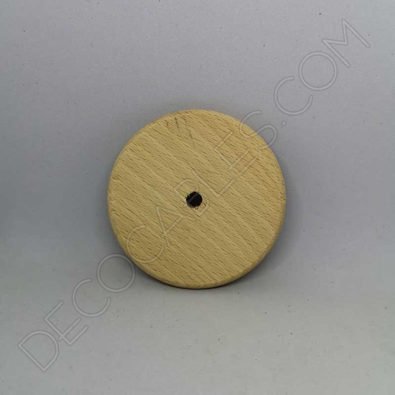 Platillo disco de madera para cable de lámparas Platillo disco de madera para cable de lámparas