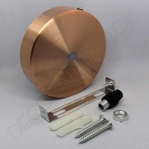 Soporte de techo para lámparas metálico cobre