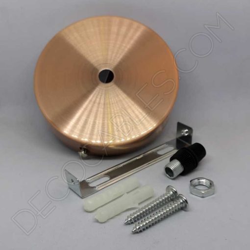 Soporte de techo para lámparas metálico cobre