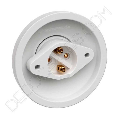 Portalámparas zócalo Retro porcelana blanco Elektra 8 Portalámparas cerámica zócalo blanco modelo elektra