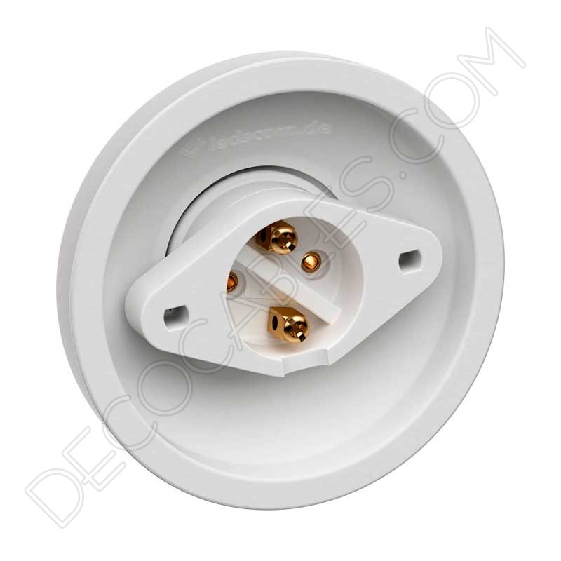 Portalámparas cerámica zócalo blanco modelo elektra Portalámparas cerámica zócalo blanco modelo elektra