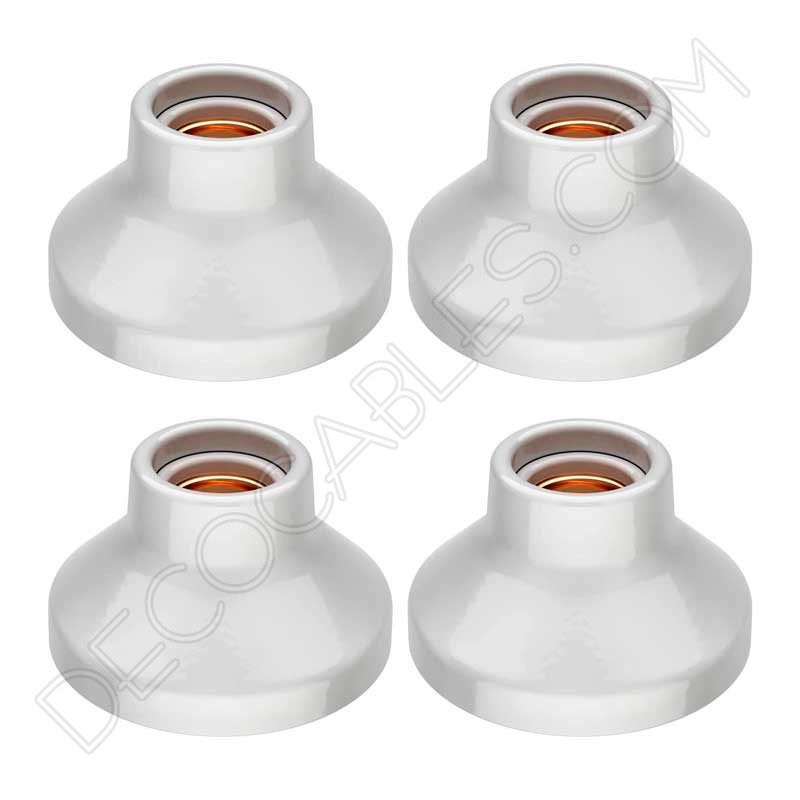 Portalámparas cerámica zócalo blanco modelo elektra Portalámparas cerámica zócalo blanco modelo elektra