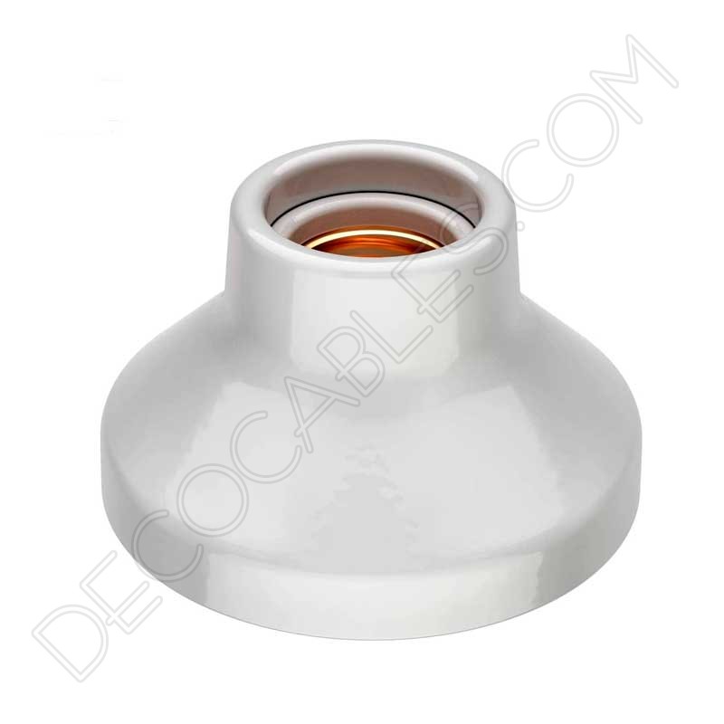 Portalámparas cerámica zócalo blanco modelo elektra Portalámparas cerámica zócalo blanco modelo elektra