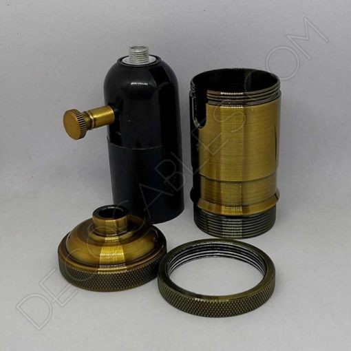 Portalámparas vintage de latón con regulador de intensidad7 3 Portalámparas con regulador en latón
