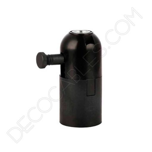 Portalámparas con regulador negro