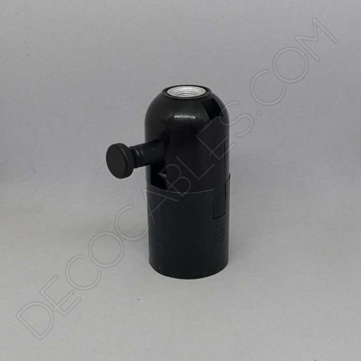 Portalámparas con regulador negro