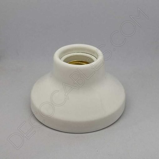 Portalámparas zócalo cerámico modelo elektra blanco