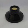 Portalámparas zócalo Retro porcelana negro Elektra 6 Portalámparas zócalo cerámico modelo elektra negro