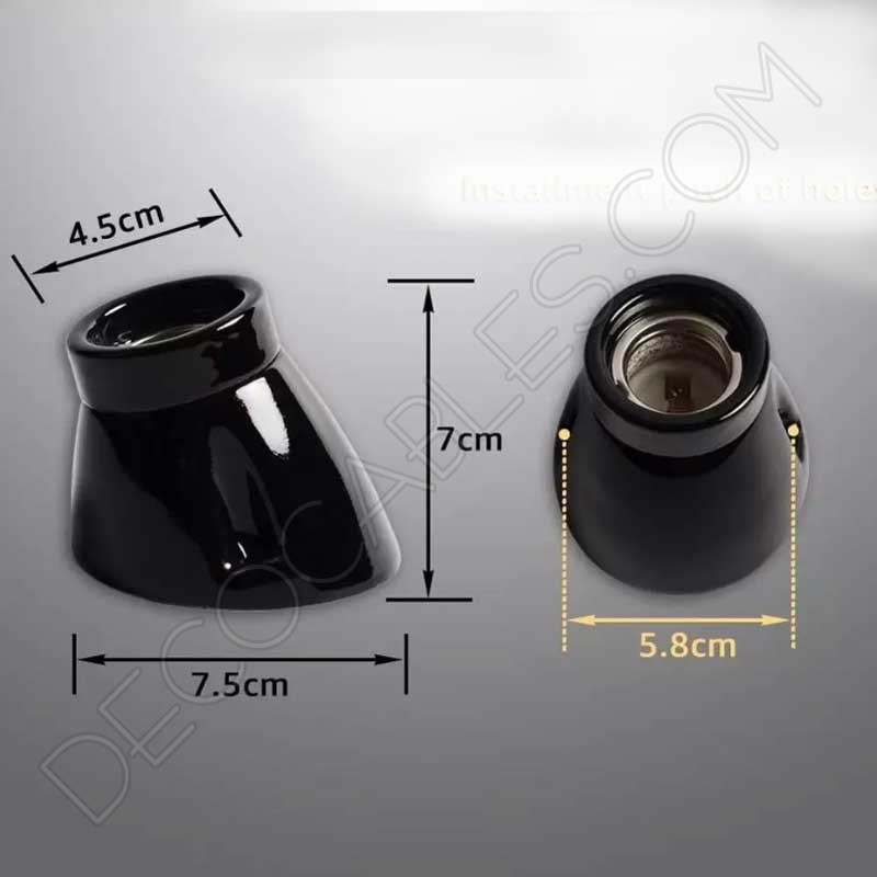 Portalámparas esmaltado porcelana curvo Portalámparas esmaltado porcelana curvo