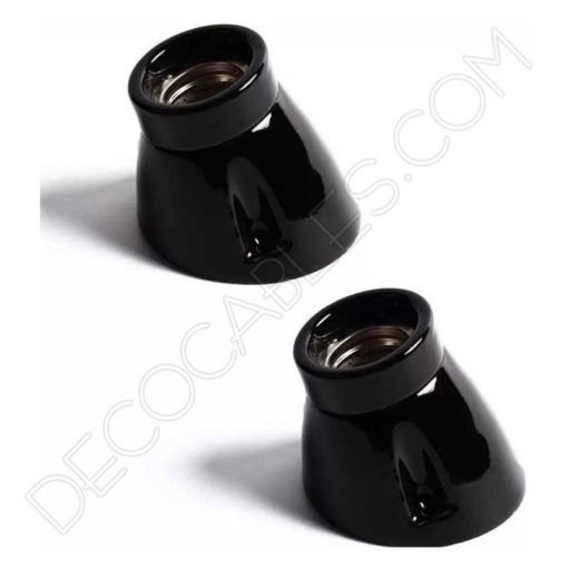 Portalámparas esmaltado porcelana curvo