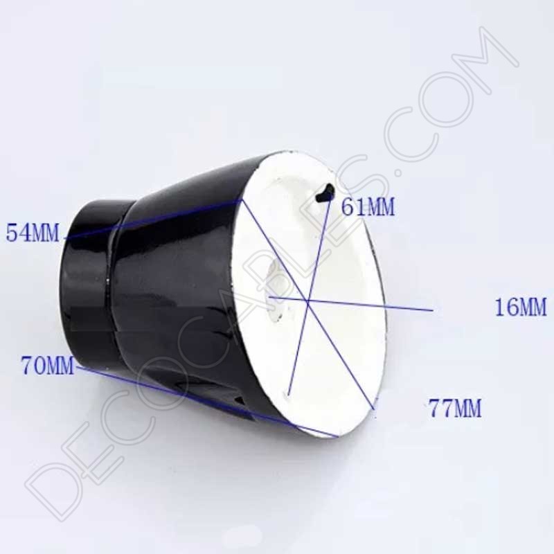 Portalámparas esmaltado porcelana curvo Portalámparas esmaltado porcelana curvo