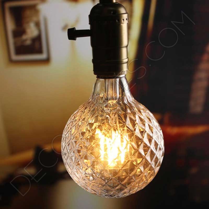 Bombilla decorativa led globo diamante cristal ámbar 4w Bombilla decorativa led globo diamante cristal ámbar 4w