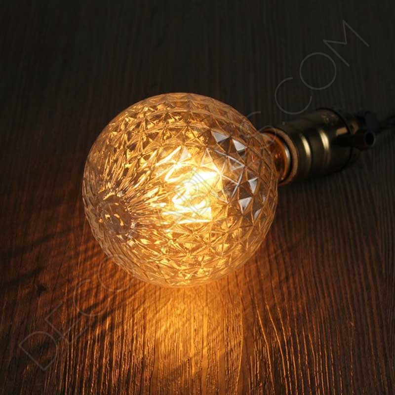 Bombilla decorativa led globo diamante cristal ámbar 4w Bombilla decorativa led globo diamante cristal ámbar 4w