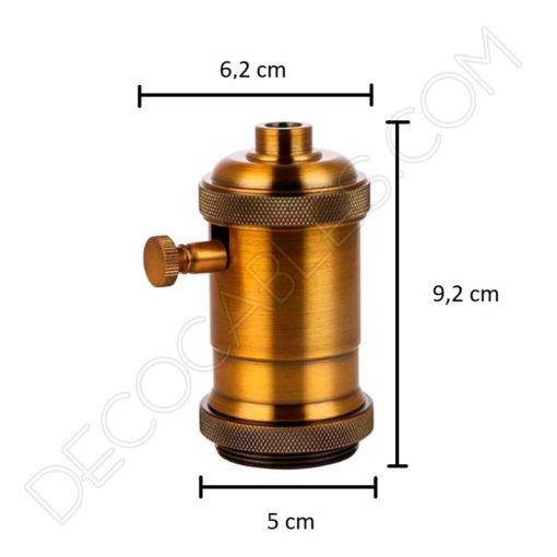 Portalámparas vintage de latón con regulador de intensidad7 4 Portalámparas con regulador en latón