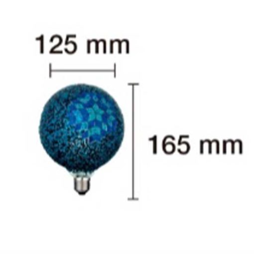 Bombilla filamento Led Globo cristal craqueado azul (125mm) 2 Bombilla decorativa led globo cristal craqueado azul