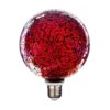 Bombilla filamento Led Globo cristal craqueado rojo (125mm) 4 Bombilla decorativa led globo cristal craqueado roja