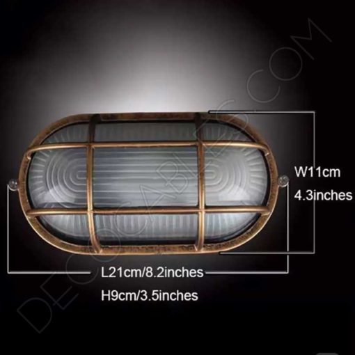 Aplique industrial ojo de buey 7 Lámpara aplique ojo de buey modelo industrial