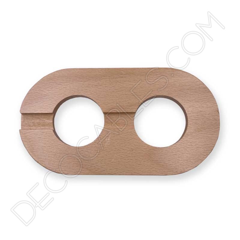 Base de madera para interruptor y enchufe cerámico Vintage Base de madera para interruptor y enchufe cerámico Vintage