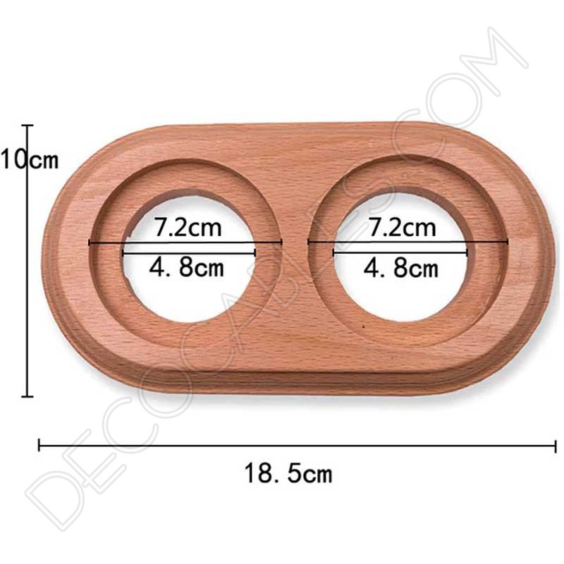 Base de madera para interruptor y enchufe cerámico Vintage Base de madera para interruptor y enchufe cerámico Vintage