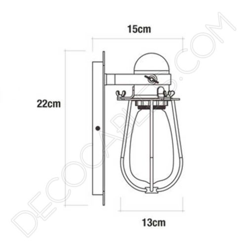 Aplique de pared vintage hierro
