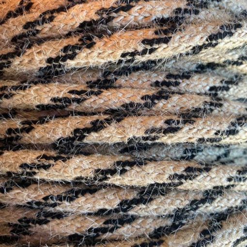 Cable eléctrico redondo cuerda de yute bicolor negro 2x0,75