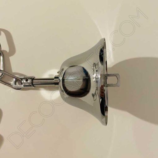 Conjunto colgante metálico cromado (soporte y cadena) 1 Conjunto colgante metálico cromado para lámpara colgante