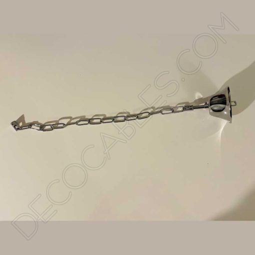 Conjunto colgante metálico cromado (soporte y cadena) 3 Conjunto colgante metálico cromado para lámpara colgante