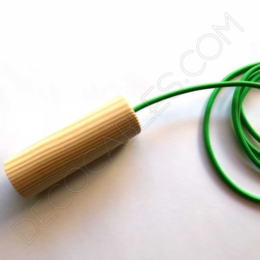 Lámpara Colgante de madera modelo cilindro (varios colores) 2 Lámpara colgante de madera modelo cilindro