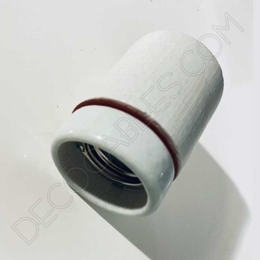 Portalámparas cerámico industrial sin pulir casquillo E27