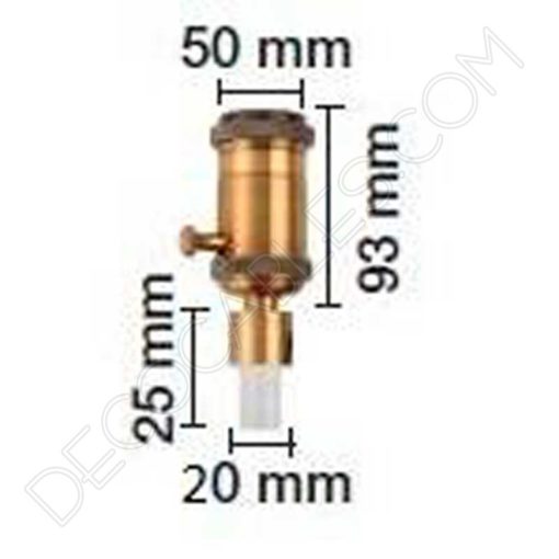 Portalámparas con regulador para botellas