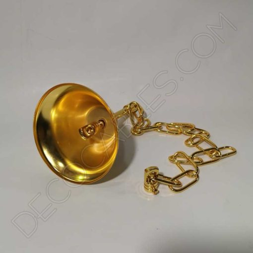 Conjunto colgante metálico dorado (soporte y cadena) 2 Conjunto soporte metálico y cadena dorado para lámparas