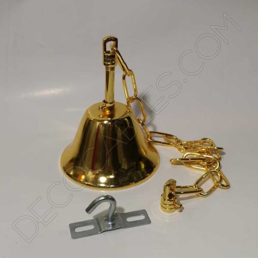 Conjunto colgante metálico dorado (soporte y cadena) 3 Conjunto soporte metálico y cadena dorado para lámparas