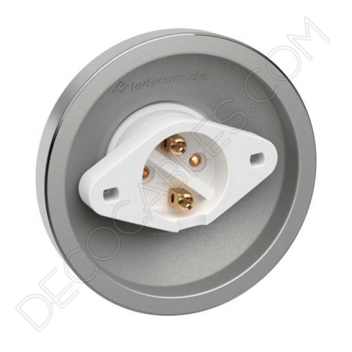 Portalámparas zócalo Retro porcelana plata Elektra 2 Portalámparas cerámico zócalo plata modelo Elektra