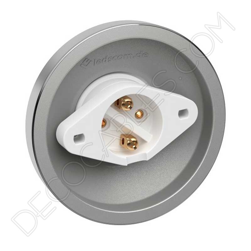 Portalámparas cerámico zócalo plata modelo Elektra Portalámparas cerámico zócalo plata modelo Elektra