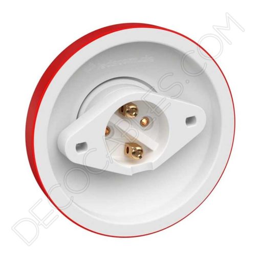 Portalámparas zócalo Retro porcelana rojo Elektra 4 Portalámparas zócalo Retro porcelana rojo Elektra 2