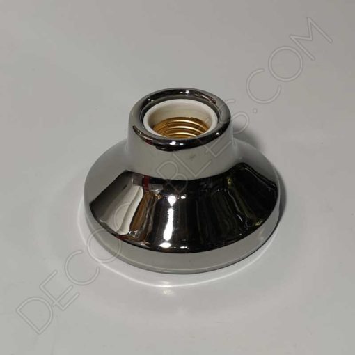 Portalámparas superficie cerámica modelo Elektra color plata