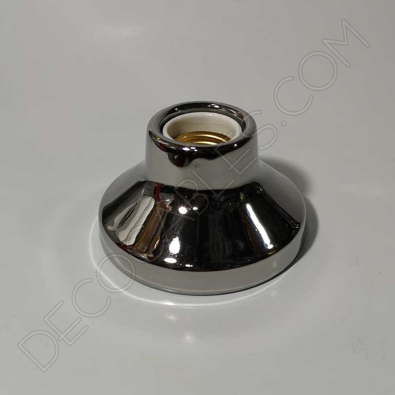 Portalámparas superficie cerámica modelo Elektra color plata Portalámparas superficie cerámica modelo Elektra color plata