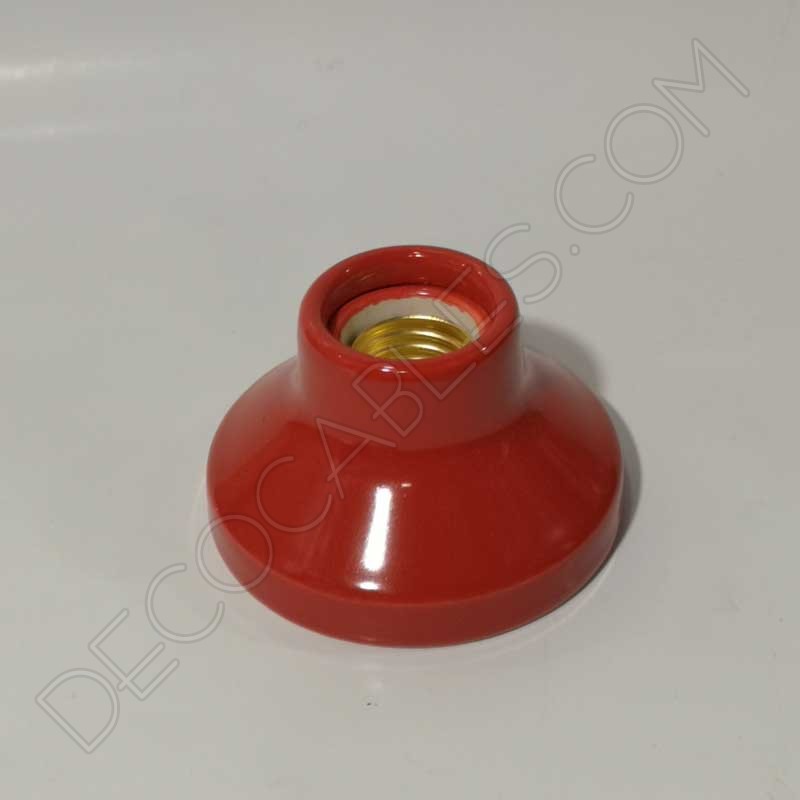 Portalámparas superficie cerámica modelo Elektra color rojo Portalámparas superficie cerámica modelo Elektra color rojo