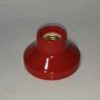 Portalámparas zócalo Retro porcelana rojo Elektra 9 Portalámparas superficie cerámica modelo Elektra color rojo