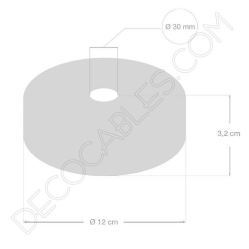 Soporte de techo de madera para cable soga de 30mm de grosor 4 Soporte madera para cable de 30mm de grosor