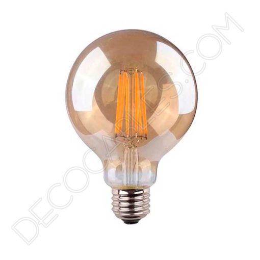 Decocables. Tienda de cables, de bombillas y de lámparas 34 Bombilla filamento led 7W regulable cristal ámbar