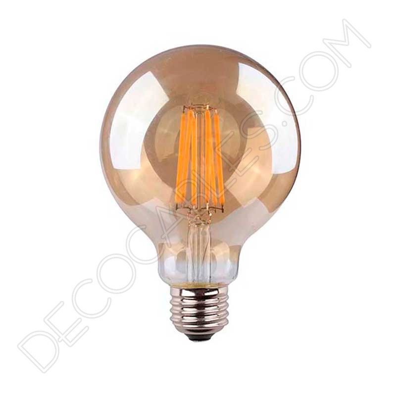 Bombilla filamento led 7W regulable cristal ámbar Bombilla filamento led 7W regulable cristal ámbar